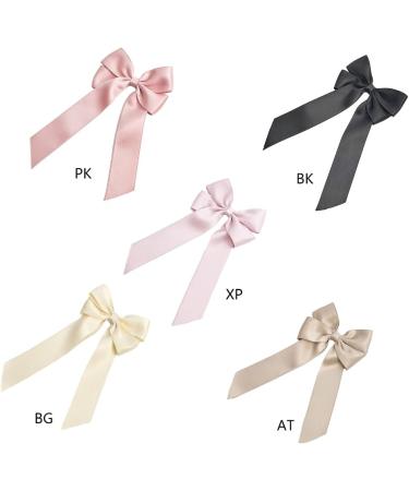 CAZSTYK Long Ribbon Bowknot Hairpin for Y2k Teens Woman Makeup Ponytail Braids Hairpin Beige - Buy Online on GoSupps.com