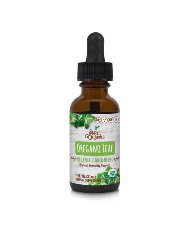 Super Organics Organic Oregano Liquid Drops | Non-GMO, Kosher, Vegan | Immunity Support, 1 Fl Oz