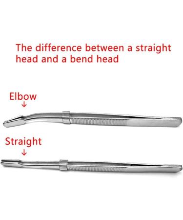 Leadigol Flat Mouth Eyelashes Tweezers Precision Stamp Philatelic Tool False Eyelashes Applicator Eyebrow Pinch Professional Stainless Steel for Women Eyelash Grafting Makeup Tools - Buy Online on GoSupps.com
