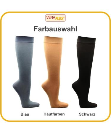 Venaflex Cotton Compression Stockings Class 1 for Travel & Sports - Unisex Wading Trock Size 41-42 in Black - Buy Online on GoSupps.com