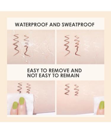  PCC PTYXIS Waterproof Eyeliner Pen: Superfine Tip Eyeliner Pen Quick Dry Durable Top Pigment 12 Hours Long Effect Eye Makeup Anti-Smudging Formula Optional Brown Black (#1 0.3g) - Buy Online on GoSupps.com