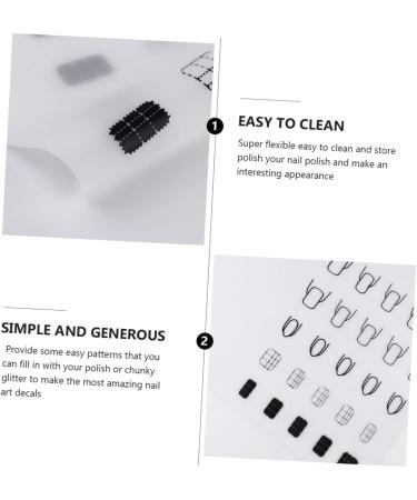 HAPINARY Nail Art Soft Silicone Pad Silicone Stamping Plate Nail Polish Practice Pad Nail Art Stamping Mat Nail Sticker Guide Nails Silicone Mat Manicure Mat 38x29cm White - Buy Online on GoSupps.com