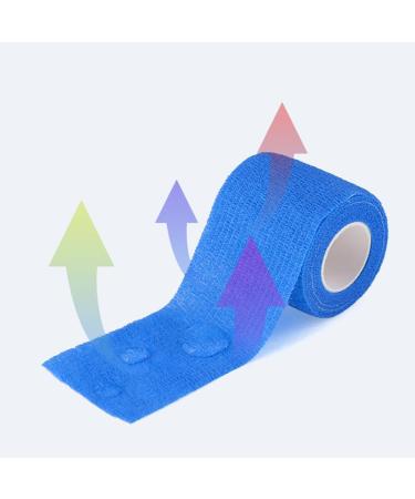 GSHLLO 6 Rolls Tearable Elastic Adhesive Bandages - Stretchy Cohesive Vet Wrap Medical Tape for Wrist Knee Ankle - Black | International Shipping Available - Buy Online on GoSupps.com