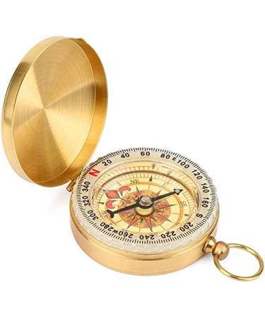 Mitening compass outdoor portable brass compass pocket compass Classic waterproof march compass pocket watch flip-open with fluores - Buy Online on GoSupps.com