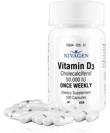 Vitamin D2 Liquid Drops (Ergocalciferol) 400 IU - 60ml (8 000 USP 1 200 Servings) + Vitamin D3 50 000 IU Capsules (100 Count) - Buy Online on GoSupps.com