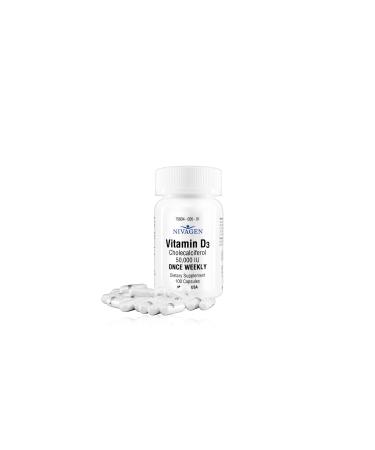 Nivagen Pharmaceuticals Inc Vitamin D3 50 000 IU Capsule (100) 100 Count (Pack of 1)