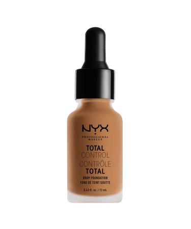 NYX PROFESSIONAL MAKEUP Total Control Drop Foundation - Cinnamon Medium With Neutral Undertone 0.43 Fl. Oz (TCDF15PT5) Cinnamon 0.43 Fl. Oz
