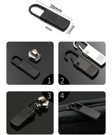 10pcs Metal Zipper Pull Tabs - Durable Zipper Tags for Bags Clothes Coats Jackets & Backpacks | International Shipping - Buy Online on GoSupps.com