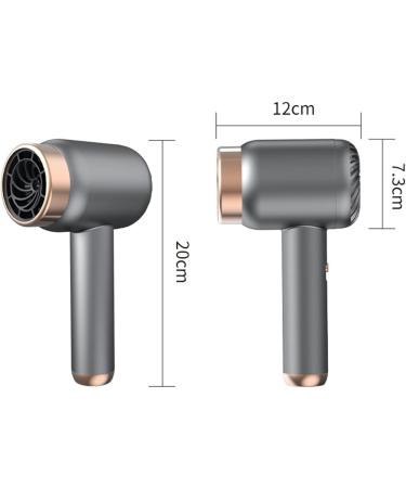 MERIGLARE Portable Hair Dryer Cordless Hair Dryer Setting 3 Speeds Hair Care Dryer Small Power Hair Blower for Travel Hotel Women Men grey - Buy Online on GoSupps.com