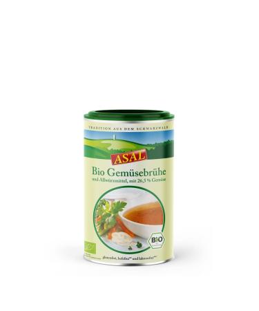 Asal organic vegetable broth 540g for 30 liters - soup with 26% vegetable content without flavor enhancers & without yeast bouillon for seasoning salt spaces & vegan - Buy Online on GoSupps.com