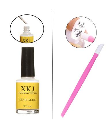Kalolary 20 Rolls Nail Foil & Glue - Holographic Starry Sky Stars Transfer Stickers for DIY Nail Art Decoration - Buy Online on GoSupps.com