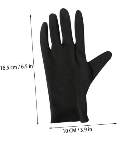 minkissy 12 Pairs Black Stretch Gloves Anti-Splash Gloves Jewelry Inspection Gloves Cotton Glove Handling Hand Protection Gloves Moisturizing Hand Gloves Safety Gloves Dust-Proof Coin Miss - Buy Online on GoSupps.com