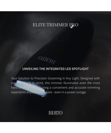 Berto Elite Trimmer PRO | Best Men's Ball & Body Hair Trimmer | Waterproof LED Spotlight Replaceable Blades - Buy Online on GoSupps.com
