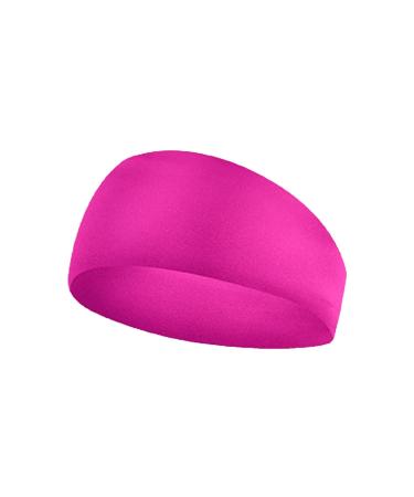Adjustable Non-Slip Running Headband | Sweat Wicking Sports Sweatband - Hot Pink - Buy Online on GoSupps.com