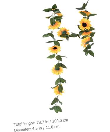 Yardenfun Simulated Sunflower Faux Sunflowers Sunflower Baby Shower Decorations Fake Artificial Sunflower Vine - Buy Online on GoSupps.com