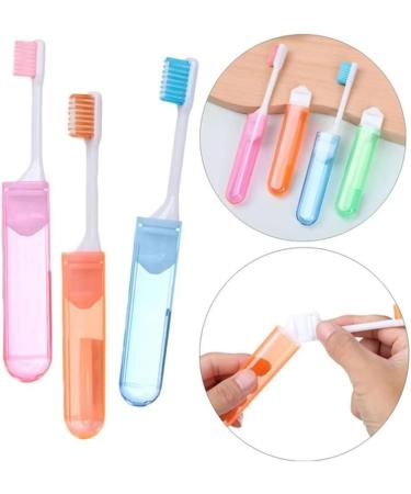 Buy Tvoip Portable Folding Toothbrush Set 4 Super Soft Travel Brushes for Camping Hiking & Outdoor Use - Buy Online on GoSupps.com