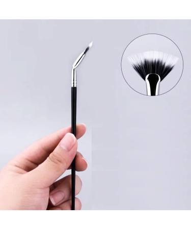 TEONEI Fan Mascara Brushes - 2Pcs (Bent) | Eyelash, Eyebrow, and Eye Shadow Makeup Tools - Buy Online on GoSupps.com