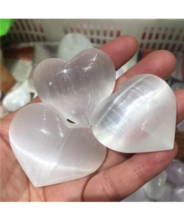 Natural Crystal Rough Natural White Selenite Carving Heart Raw Gemstone Crystal Crystal Stones - Buy Online on GoSupps.com
