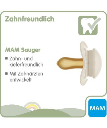 MAM Original Latex Pacifier Set of 4 for 0-6 Months | Natural Rubber with 2 Sterilized Transport Boxes | Worldwide Shipping - Buy Online on GoSupps.com