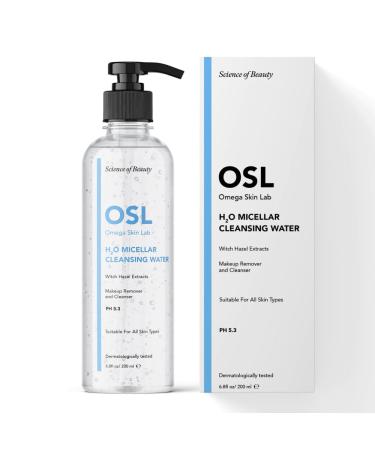 Osl Omega Skin Lab Osl H2O Mizelle cleaning water 200 ml daily facial cleaner with a hamamelis extract gentle and effective micellar water to remove facial make-up