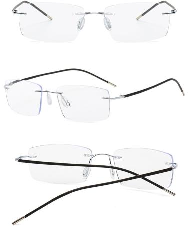 Koosufa Borderless Varifocal Reading Glasses - Progressive Multifocus Anti-Blue Light Frameless Design for Men & Women - Titanium Alloy - Shop Internationally - Buy Online on GoSupps.com