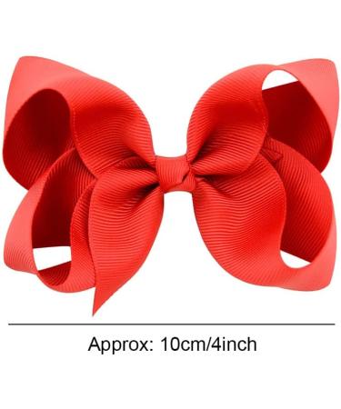 2-Piece Red Grosgrain Ribbon Hair Bow Set for Baby Girls - Alligator Clips, Infant to Kids Sizes - Buy Online on GoSupps.com