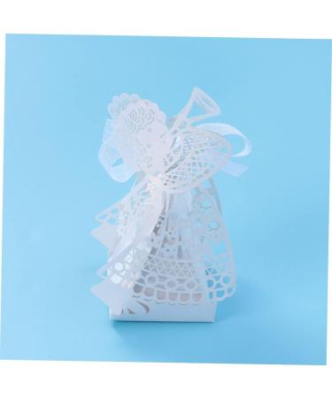 TEHAUX 50pcs Personalized Tags Small Gifts Packaging Wedding Favor Chocolate Packaging Wedding Gift Boxes Wedding Party Boxs Party Favor Boxes Wedding Box White Hollow Out 1 count (Pack of 1) White - Buy Online on GoSupps.com