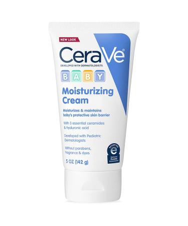 CeraVe Baby Cream  Gentle Moisturizing Cream with Hyaluronic Acid  Paraben Phthalate & Fragrance Free  5 Ounce  Packaging May Vary