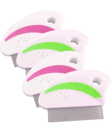 BESPORTBLE 8 Pcs Stainless Steel Tooth Comb Cat Dog Comb Pet Cat Cleaning Brush Duster Cleaning Brush Combs Red 8X5.5CNx2pcs Red Greenx2pcs - Buy Online on GoSupps.com