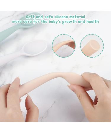 Vicloon Baby Spoons 7 Pcs - Silicone Training Feeding Spoons for Kids and Toddlers - Self-Feeding Weaning Set - Dark Color - Buy Online on GoSupps.com