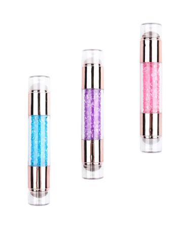 FRCOLOR 3Pcs Nail Art Stamper Colorful Glitter Nail Stamper Head Jelly Clear Nail Stamper Manicure Nail Art Tool Accessories