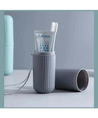 Annchilio Travel Toothbrush Set - 4 Portable Toothbrush Covers & Cups for Kids & Adults | Ideal for Camping Outdoors & Business Trips - Buy Online on GoSupps.com