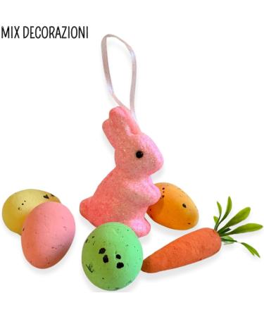 NARAMAKI Easter Gift Ideas 2024 - Wicker Basket + 3x20gr Female Surprise Kinder Eggs + Ladybug + Mini Eggs and Polystyrene Rabbit Easter Decorations - Buy Online on GoSupps.com