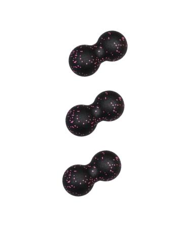 Tovinanna 3st yoga ball peanut back massage back roll back roll Neck massage device Ero-nut mobility tool Exercise ball lacrosse trigger point massage device massage roller pedal foot pink