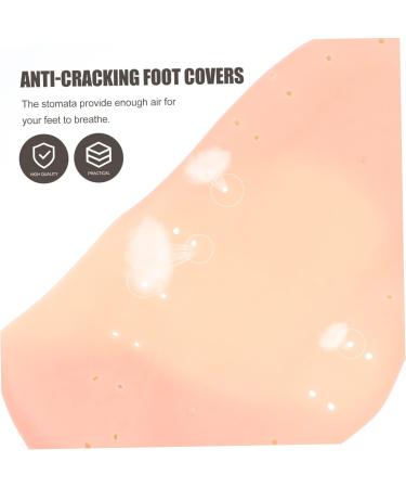 minkissy 4 Pairs Silicone Feet Spa Socks for Cracked Feet Cracked Socks Moisturising Foot Socks Foot Care Protector Plantar Socks Stretchy Gel Socks Silica Gel Socks Heel L 19.5X9.5X1.5CM - Buy Online on GoSupps.com