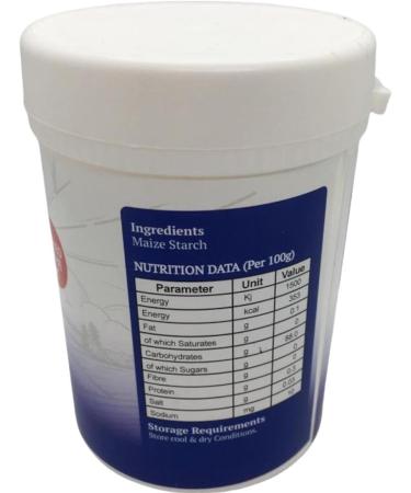 Bakers Street Cornflour 100g Tub - Native Maize Starch Cooking Thickener - Premium Quality for Vegetarians & Vegans - Halal Certified - Buy Online on GoSupps.com