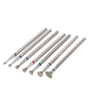 7pcs Sealing Cuticle Nail Drill Bit Set - Diamond Carbide Electric Grinding Head Tool for Acrylic Gel Nails - #3 - Buy Online on GoSupps.com