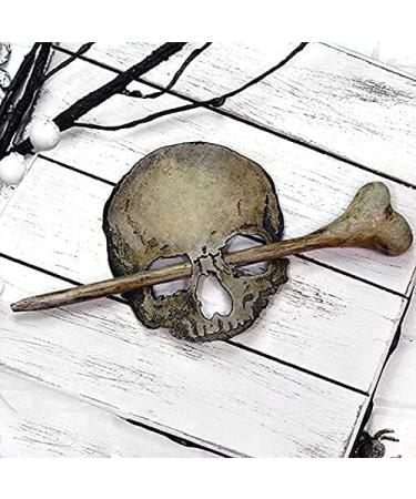 Halloween Skull Hair Pin Stick Slidewith Faux Bone Retro Gothic Hair Clips Hoop Decor Accessories Vintage Skull/Moth Hair Clips Scary Halloween Dressing Cosplay Props (A+B) - Buy Online on GoSupps.com