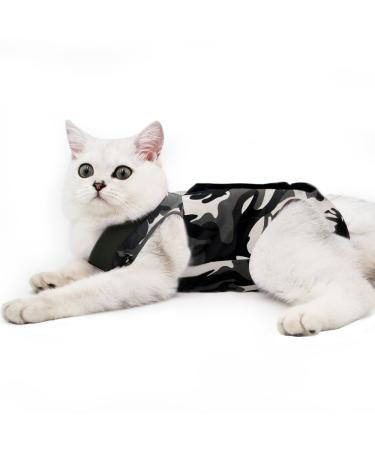 Dotoner Katzenbody After op anti-trolley for cat body operation skin disease recovery body cat clothing after castration e-neck band Alternative for cats dogs (L camouflage) l camouflage - Buy Online on GoSupps.com