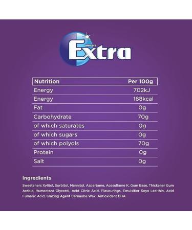 Wrigley's Extra Chewing Gum (Pack Of 10) Blueberry Flavour Sugar Free Helps keep Teeth Clean And Mouth Fresh - Buy Online on GoSupps.com