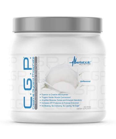 Metabolic Nutrition, CGP, Creatine Glycerol Phosphate, 100% Micronized Creatine Powder, Pre Intra Post Workout Supplement, Unflavored, 400 Grams - Buy Online on GoSupps.com