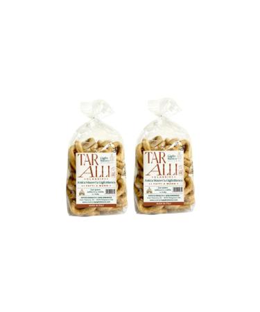 Antica Masseria Gigliobianco - Two Packs of Traditional Apulian Taralli - 350g x 2 - With Extra Virgin Olive Oil - 100% Handmade Product - High Quality - Made in Italy
