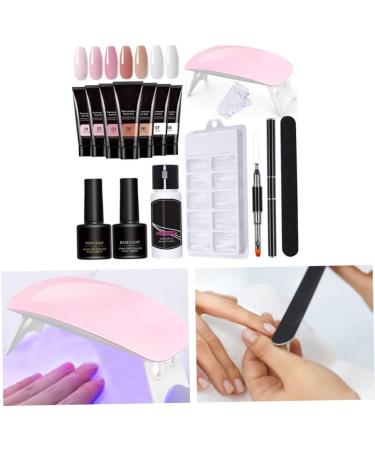 Gel Nail Kit 15ml 7 Colors Gel Extension Nail Kit with UV Lamp Nail File Clip Builder Gel Nail Kit Long-Lasting Gel Polish Starter Kit Acrylic Nail Kit - Buy Online on GoSupps.com