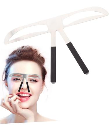 Ipetboom 2pcs Assistant Shaper Stencil Three-point Eyebrow Ruler Template Balance Ruler Stainless Steel Miss - Buy Online on GoSupps.com