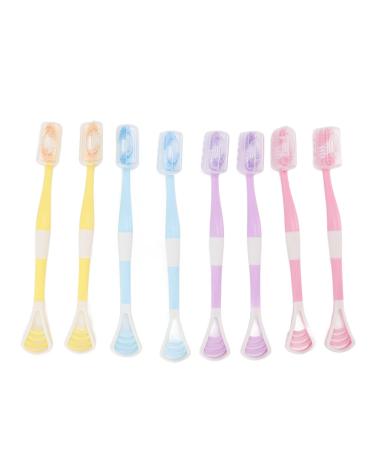 8-part tongue scraping brush long handle prevents vomiting removes your breath tongue brush for the oral care of adults and children