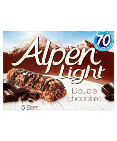 Sweets Alpen Double Chocolate Light Bars 6 x 5 x 19 g