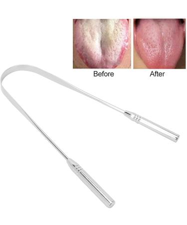 Verdant Touch Stainless Steel Tongue Scraper - Ultimate Oral Care Tool for Bad Breath & Hygiene | Metal Tongue Cleaner - Buy Online on GoSupps.com
