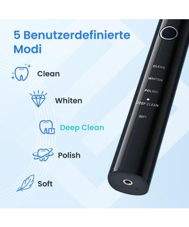 ETEKCITY Elegic Sonic Toothbrush - Deep Clean 6 Brush Heads 60-Day Fast Charge 40000 VPM 2-Min Smart Timer 5 Modes Premium Travel Case - Perfect for Adults & Children - Buy Online on GoSupps.com