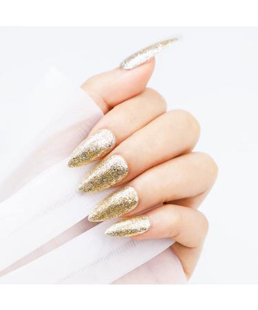 Gold Glitter Gel Nail Polish - Sparkling Diamond Gold Color - 10ML - Soak Off UV Gel Polish for DIY At-Home Manicure - Buy Online on GoSupps.com