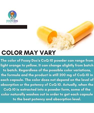 CoQ10 400 MG - Ubiquinone Heart & Brain Support - 200 Veg Caps - Energy Booster - Excellent Value by Foxxy Doc - Buy Online on GoSupps.com